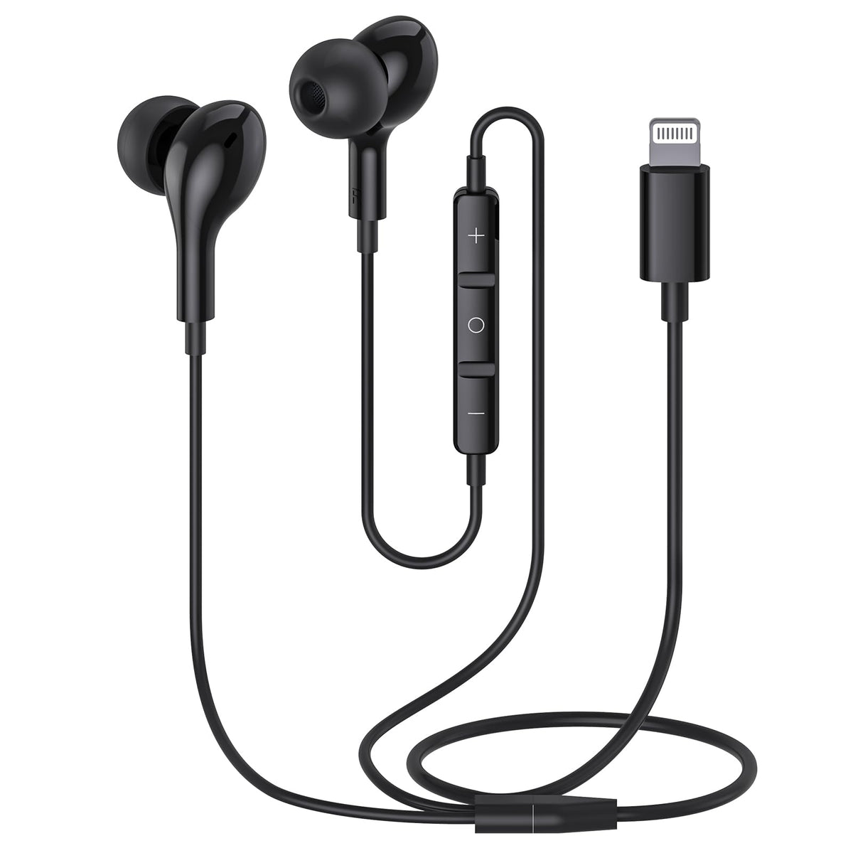 Guguearth Lightning Earbuds connect easily to iPhone devices with secure, in-ear fit.
