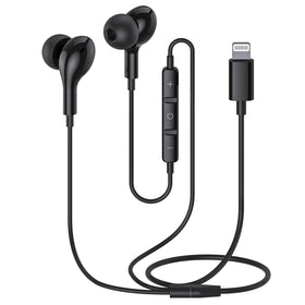Guguearth Lightning Earbuds connect easily to iPhone devices with secure, in-ear fit.