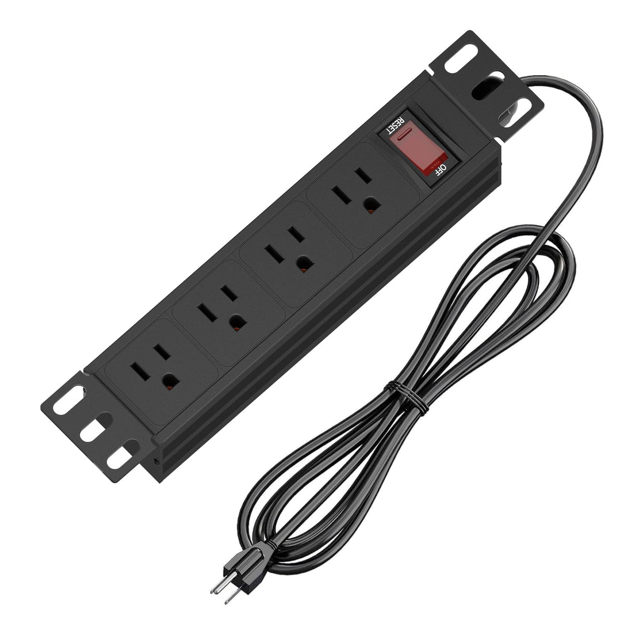 GUITK front view showing four outlets and compact 10-inch form factor for neat rack power