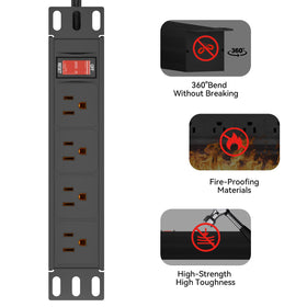 GUITK installed in a 10-inch mini rack demonstrating convenient front-access power