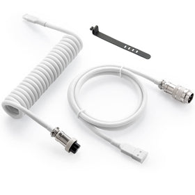 GUNMJO Pro coiled cable close-up showing durable double-sleeved construction