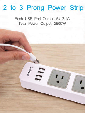 Gutedeal extension cord nine point eight feet for flexible reach.