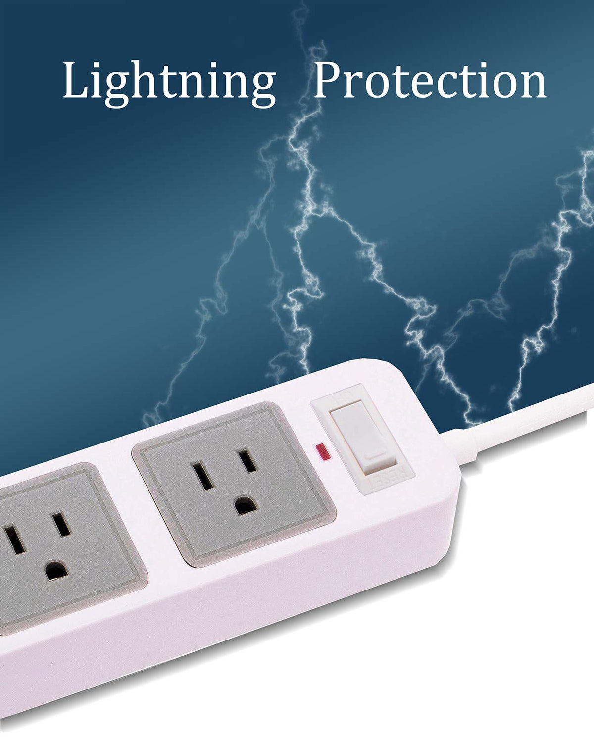 Gutedeal two-prong adapter in fire-proof ABS+PC housing.