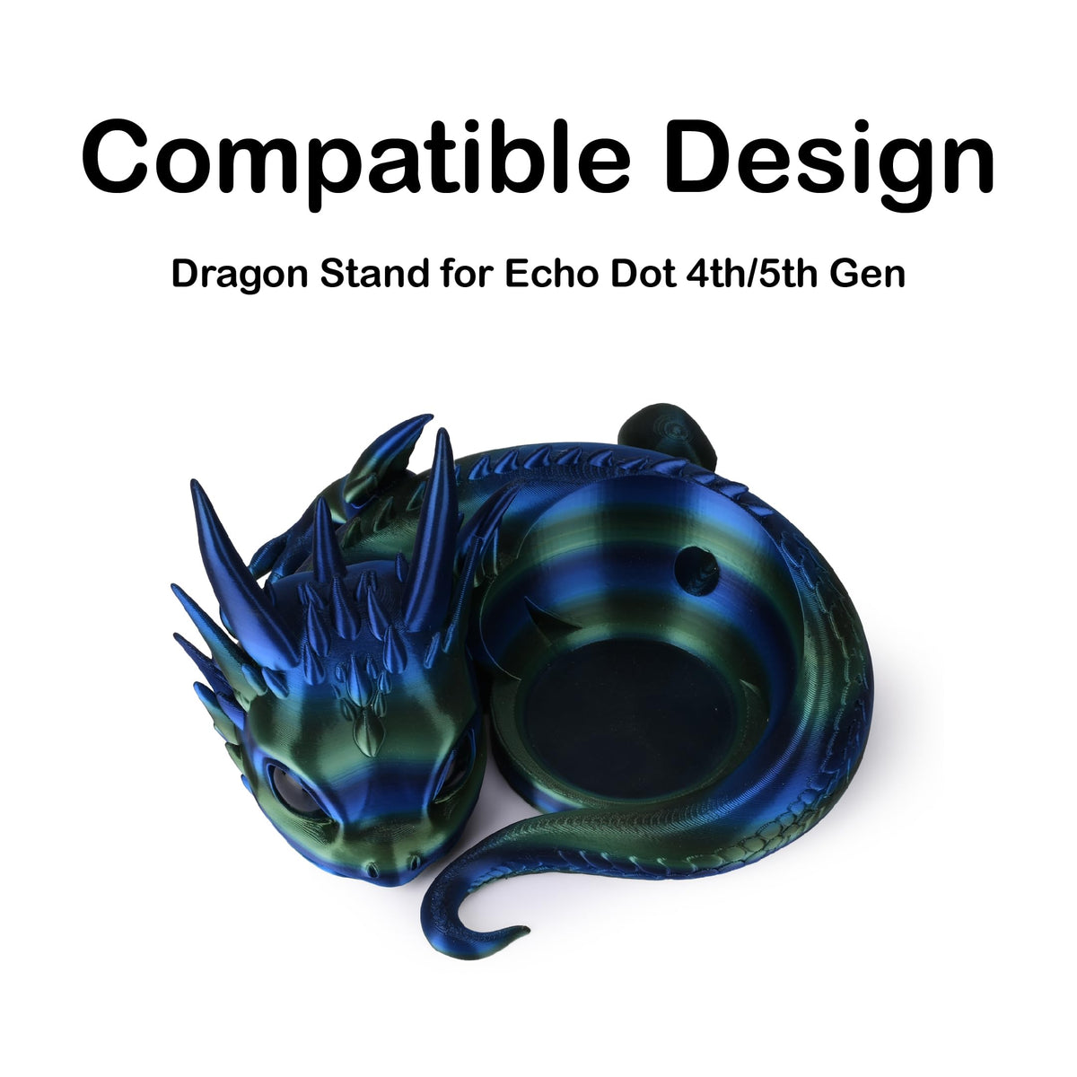 Guwewu dragon side profile highlighting sleek 3D-printed contours and desk charm