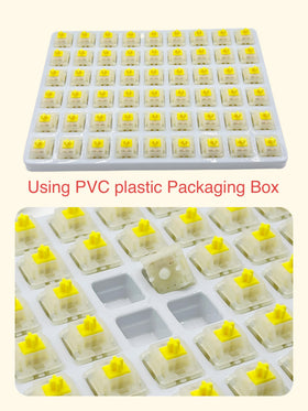 GUYEKS Milky Yellow Pro V2 top and bottom covers on durable build.