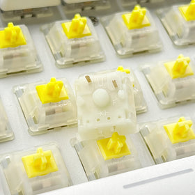 GUYEKS Gateron Milky Yellow Pro V2 switch side profile highlights stable travel.