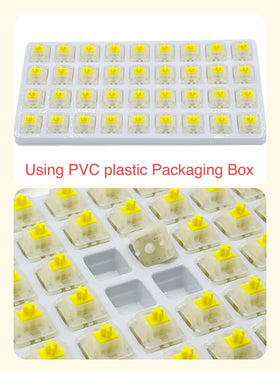 GUYEKS Milky Yellow Pro V2 switch milky top cover texture.