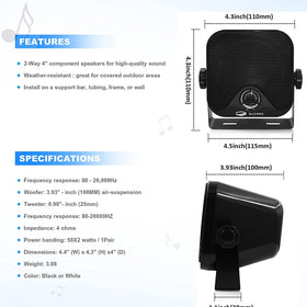 GUZARE speaker close-up of housing showing UV-coated finish benefit