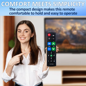 Gvirtue remote back view shows compact design for discreet storage.