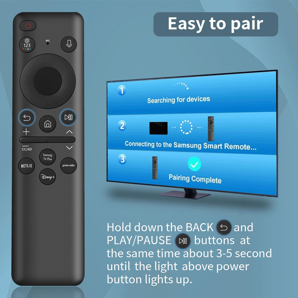 Gvirtue remote in use with voice command demonstrating hands-free navigation
