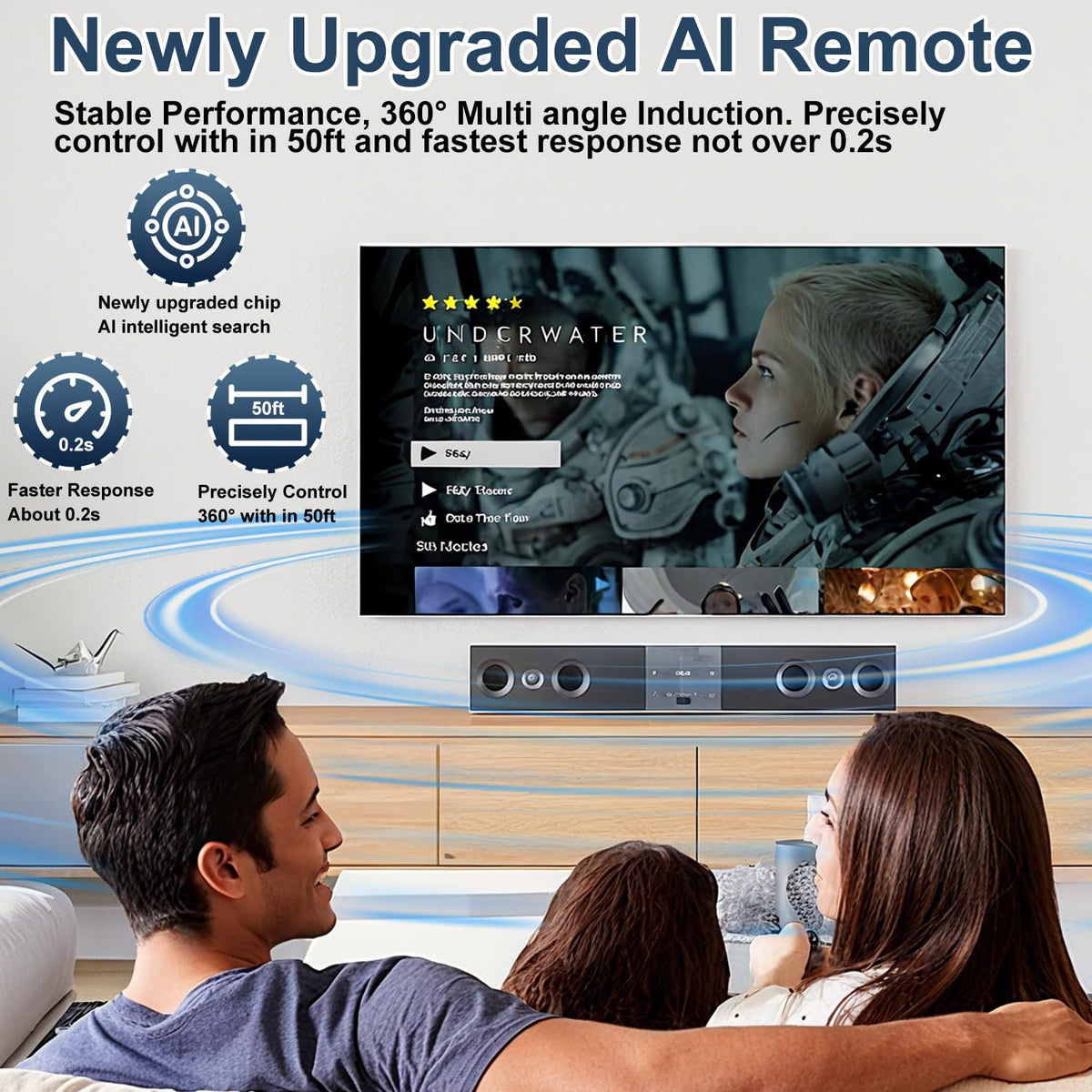 Gvirtue replacement Samsung remote packaging with quick-start guide.