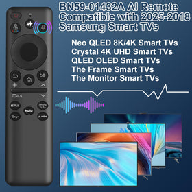 Gvirtue Samsung remote with voice control buttons for effortless streaming navigation.