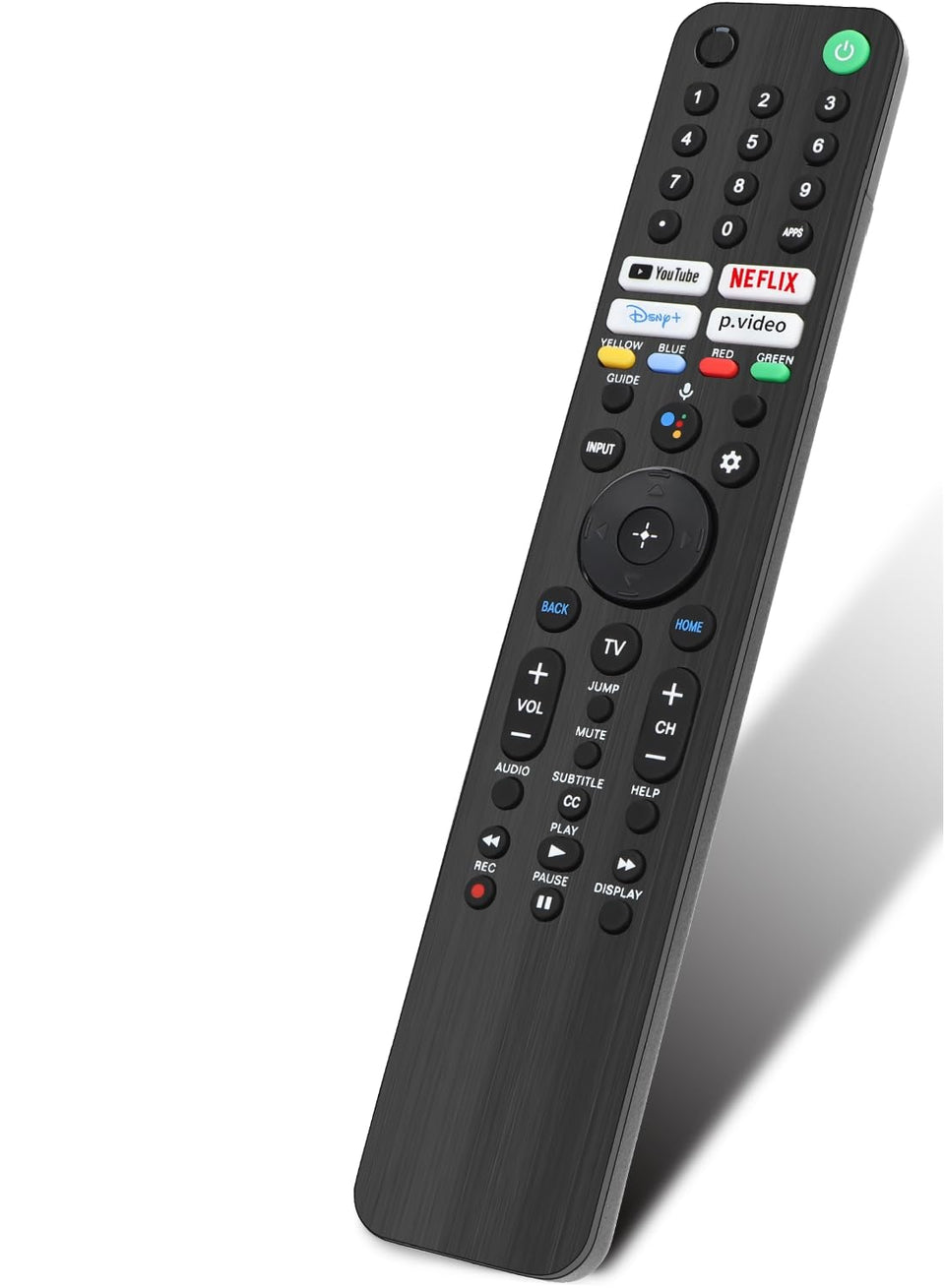 Gvirtue RMF-TX520U front view remote with broad Sony Bravia TV compatibility