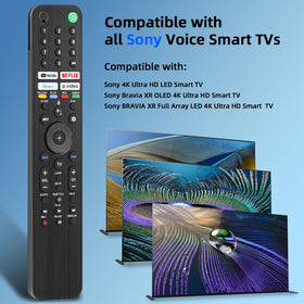 Close-up of RMF-TX520U mic button for hands-free TV search