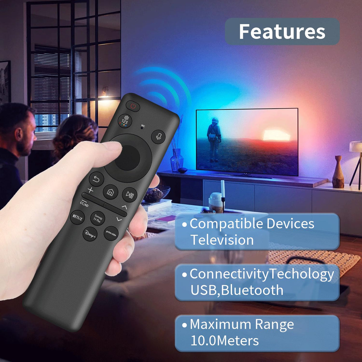 Gvirtue shortcut buttons closeup showing Netflix Disney+ Prime Video convenience