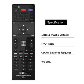 Gvirtue remote includes dedicated Netflix and Amazon keys for quick streaming
