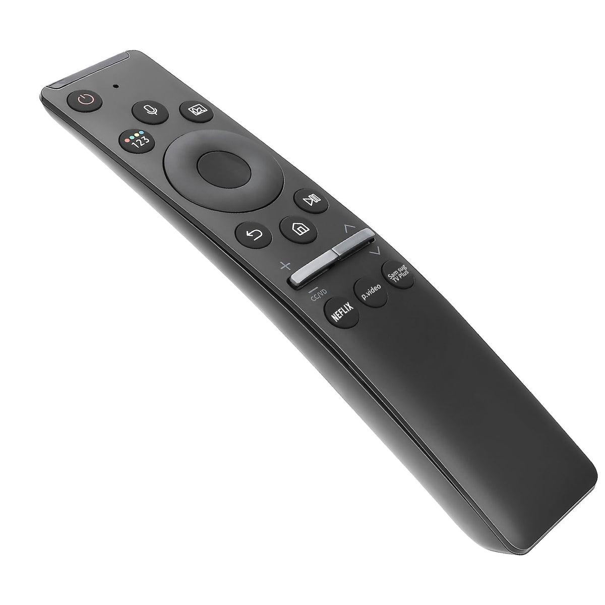 Gvirtue voice remote for Samsung in front view with effortless pairing and responsive control.