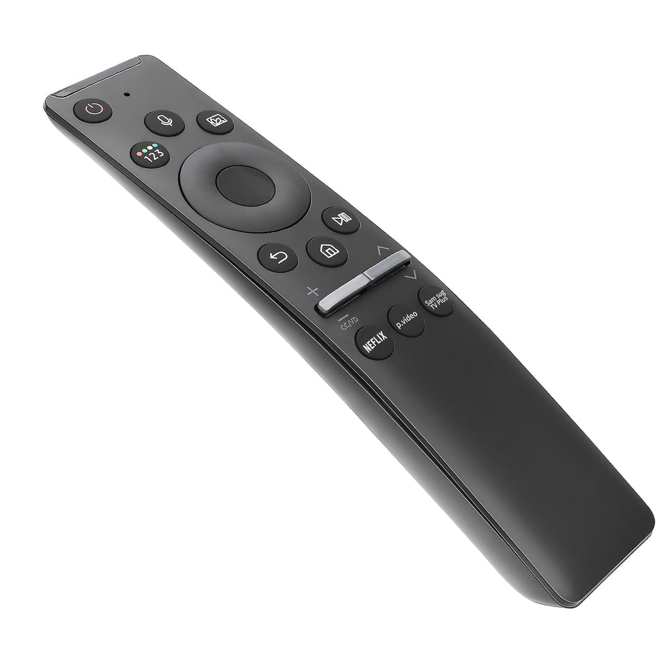 Gvirtue voice remote for Samsung in front view with effortless pairing and responsive control.