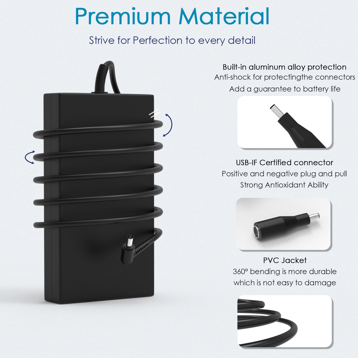 GVKRLXZ 230W adapter with 4.5x3.0mm tip adds versatility.