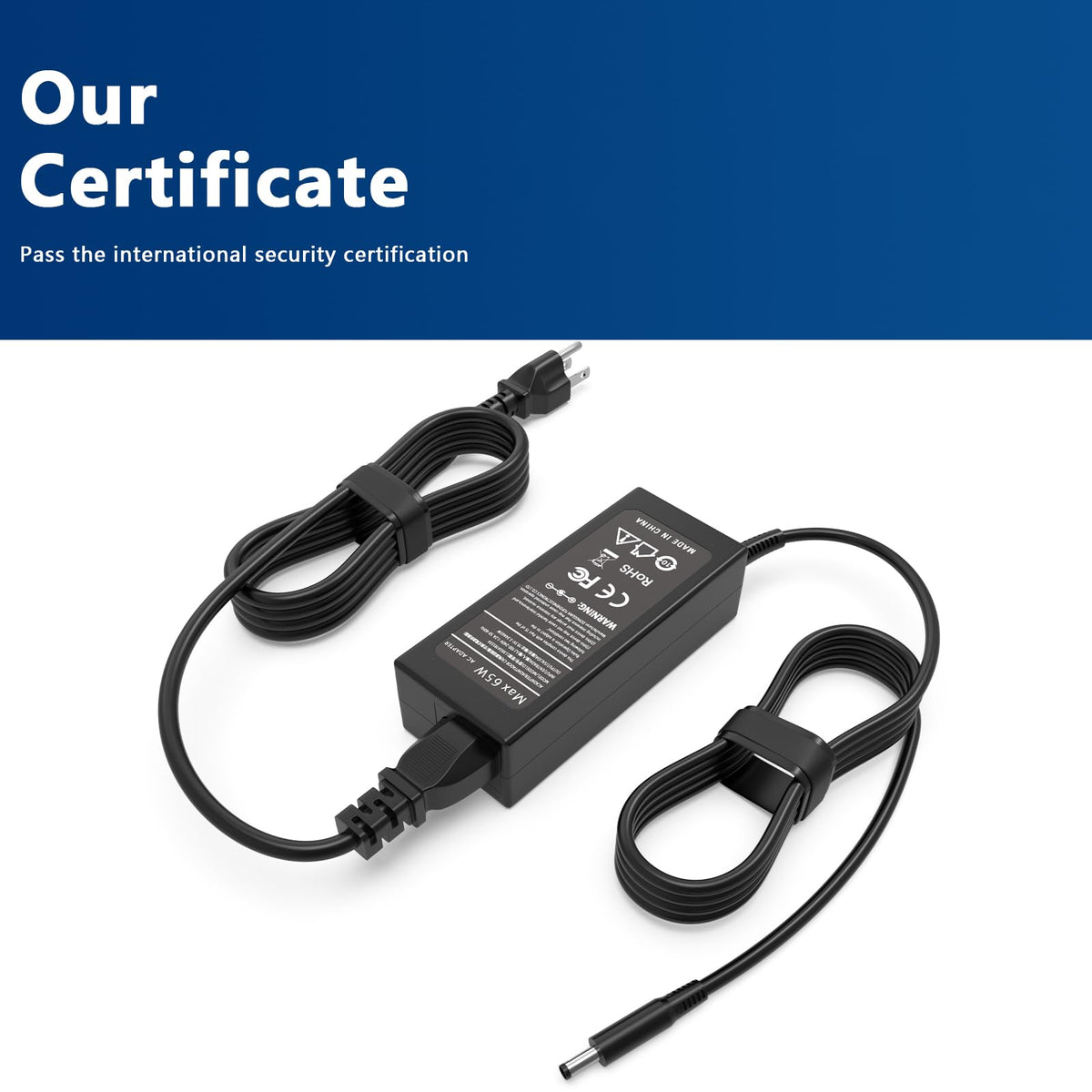 GVKRLXZ 65W adapter with 4.5mm tip for Inspiron ensures stable everyday charging.