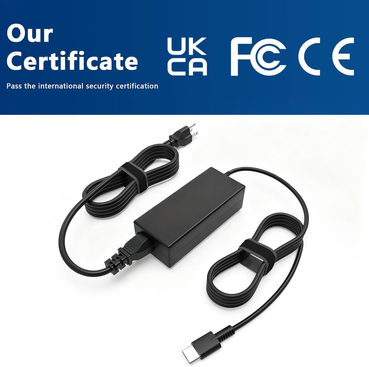 GVKRLXZ 65W USB-C charger with cable, ready at home or office.