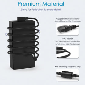 GVKRLXZ AC power cable and brick together for quick setup and travel convenience