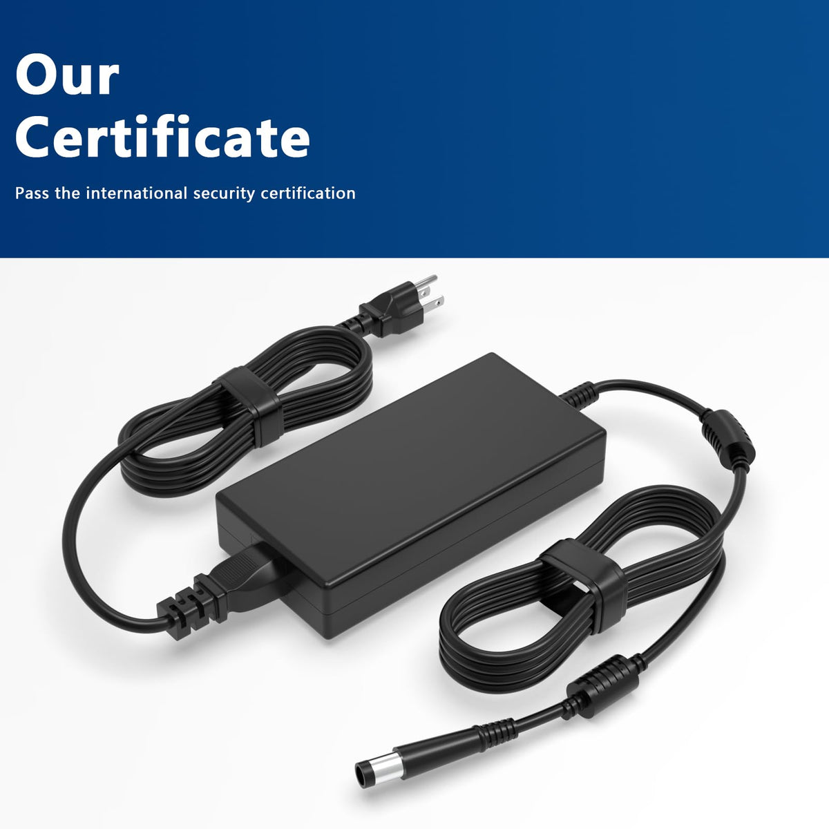 GVKRLXZ 180W AC adapter with cable attached for quick setup