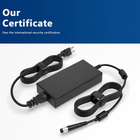 GVKRLXZ 180W AC adapter with cable attached for quick setup