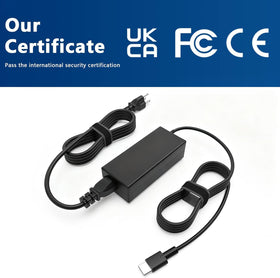 GVKRLXZ USB-C laptop charger connections showing secure plug-in