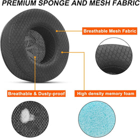 Gvoears breathable mesh fabric on ear cushions