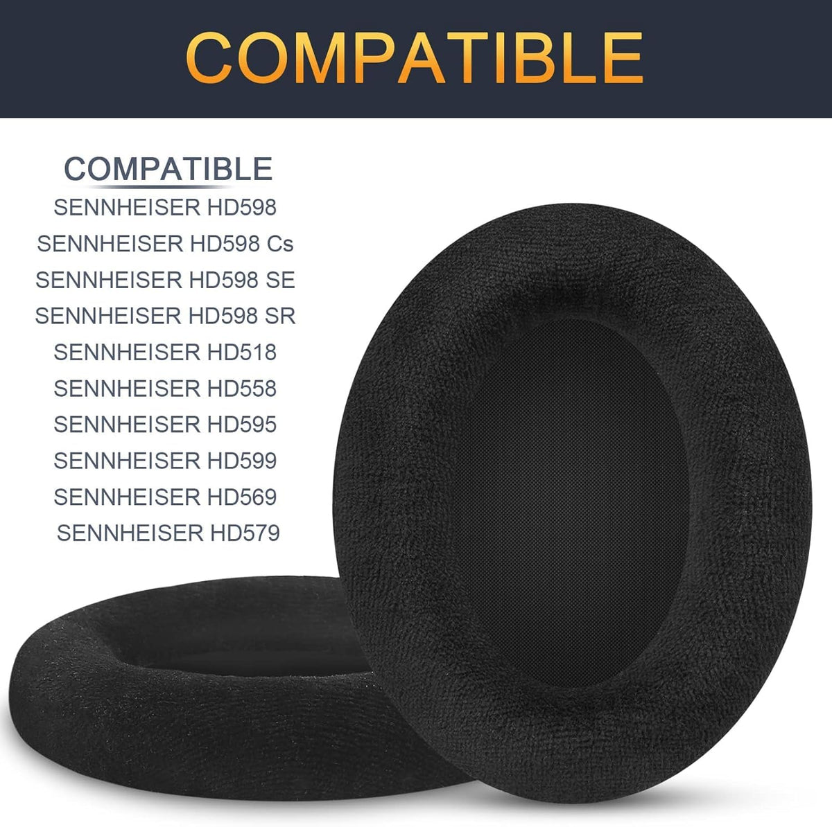 Gvoears close-up of dense velour texture offering soft skin-friendly surface