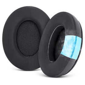 GVOEARS cooling mesh earpads mounted on a HyperX Cloud for cooler, breathable comfort.