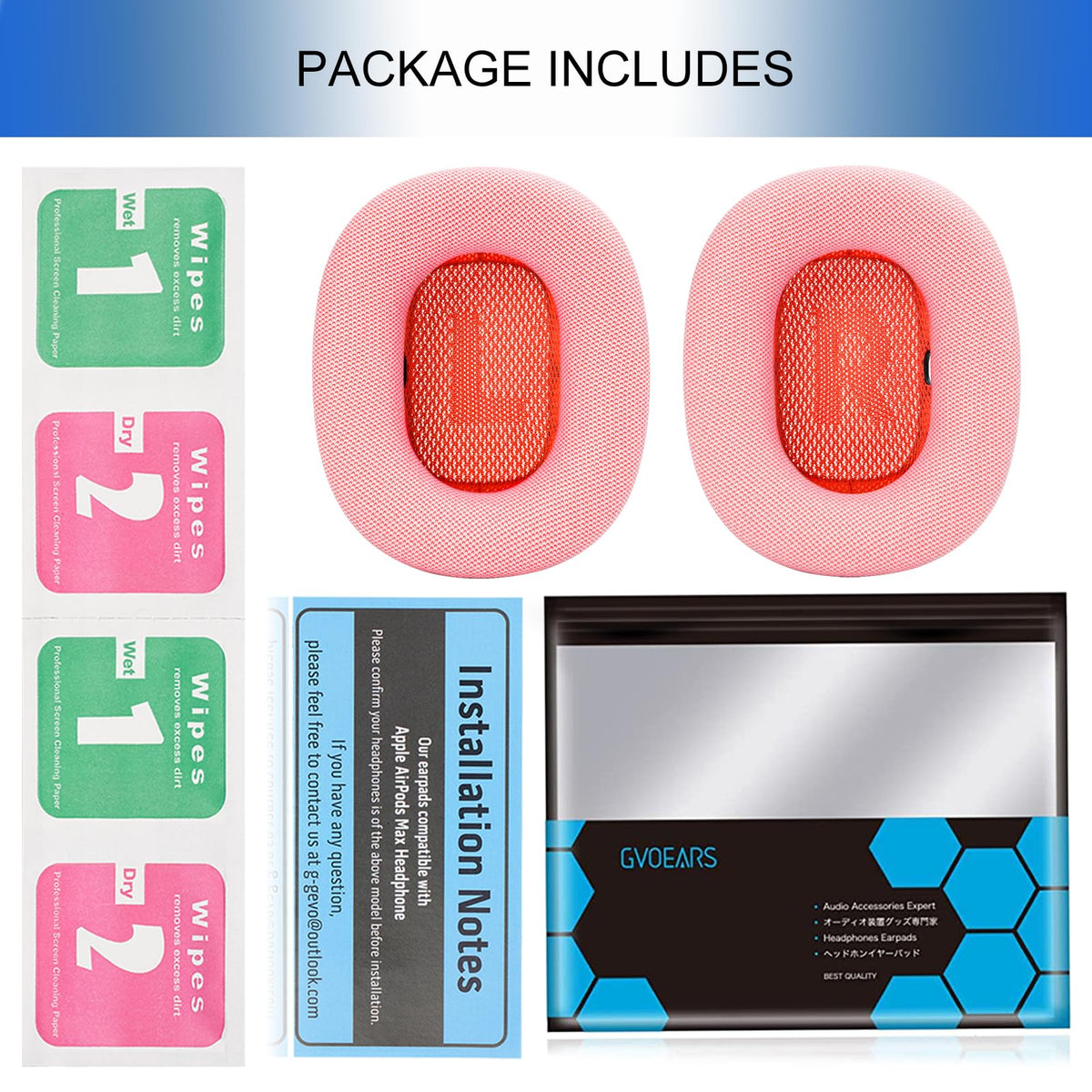 GVOEARS ear cushion backside showing memory foam for lasting comfort