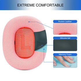 GVOEARS ear cushions mounted on AirPods Max demonstrating secure magnetic fit