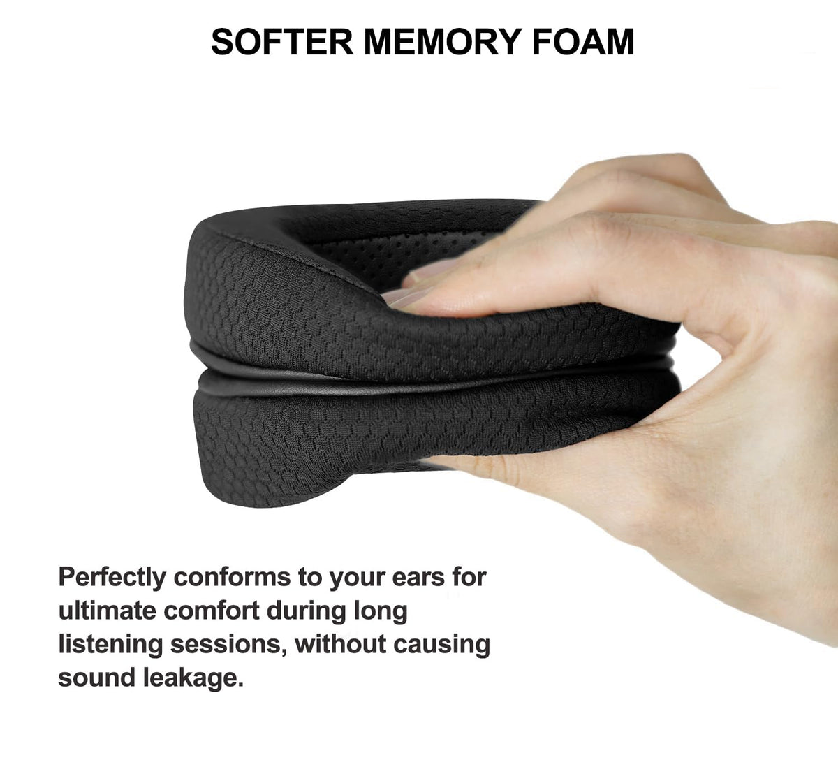 GVOEARS easy-install ear cushions fit quickly without tools.