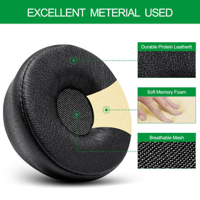 G GVOEARS ear pads installed on Jabra Engage 75 headset showing restored comfort