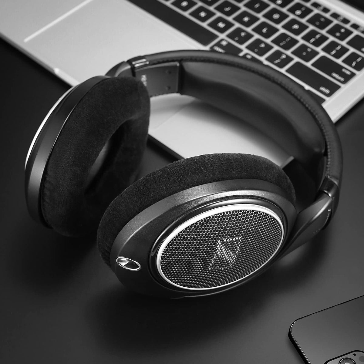 Gvoears ear pads on headphones in home desk scene improving long-session comfort