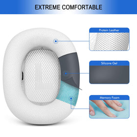 GVOEARS memory foam cross-section demonstrating adaptive comfort