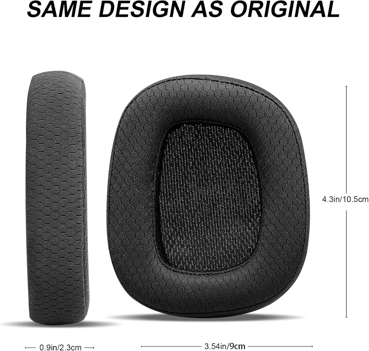 GVOEARS memory foam cross-section, contours for pressure relief