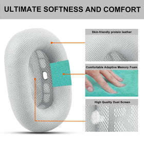 G GVOEARS memory foam ear pads contour to ears for snug, immersive fit