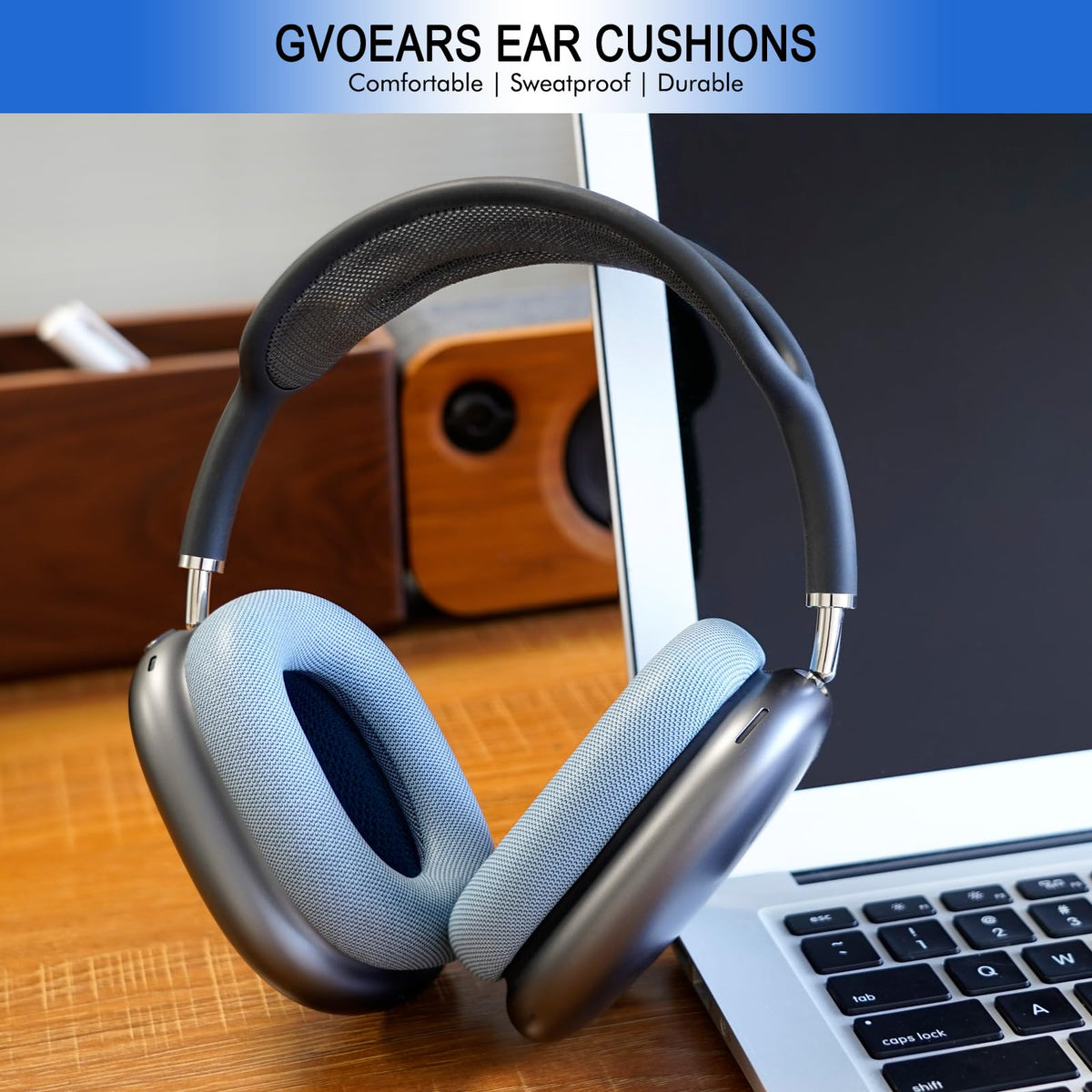 GVOEARS packaging includes manual and wipe pads for quick setup