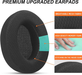 GVOEARS soft wrap-around ear cushions provide all-day comfort for HyperX Cloud Alpha.