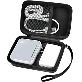 GWCASE front view showing secure fit for TP-Link AC750 and portability benefits