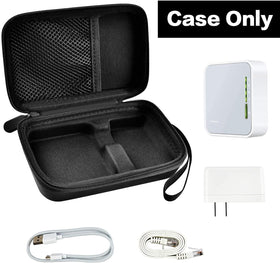 GWCASE interior with molded brackets holding router and adapter for protection