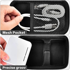 GWCASE mesh pocket storing USB and Ethernet cables to keep accessories organized