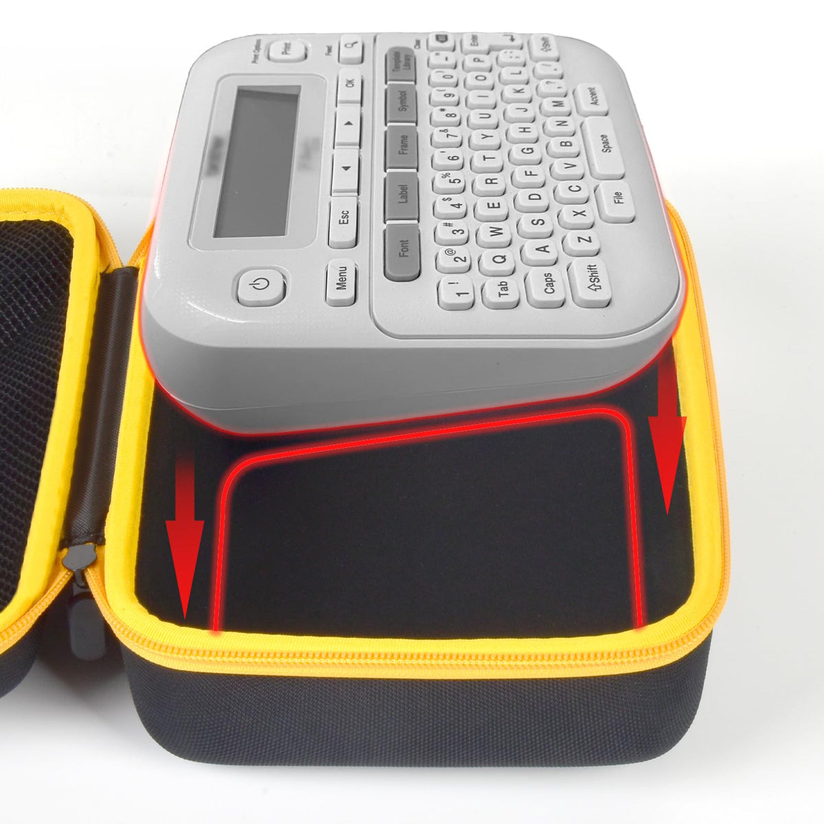 GWCASE mesh pocket zipper stores tapes and accessories neatly