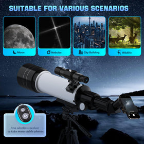 GWYNEXAC padded carry bag storing telescope and accessories for travel