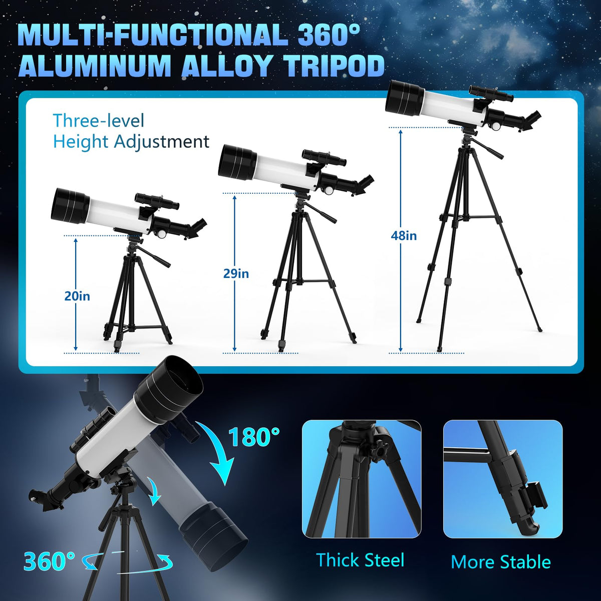 GWYNEXAC smartphone adapter attached for steady astrophotography