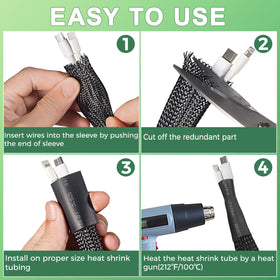 GYHCHJDZ heat shrink tubes and wire harness tape included for secure finishes