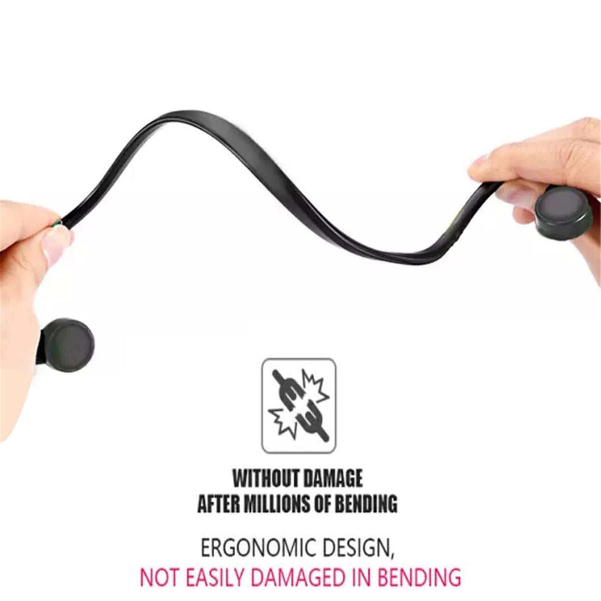 GZCRDZ bone conduction headphones clip design to keep the cable in place during activity.